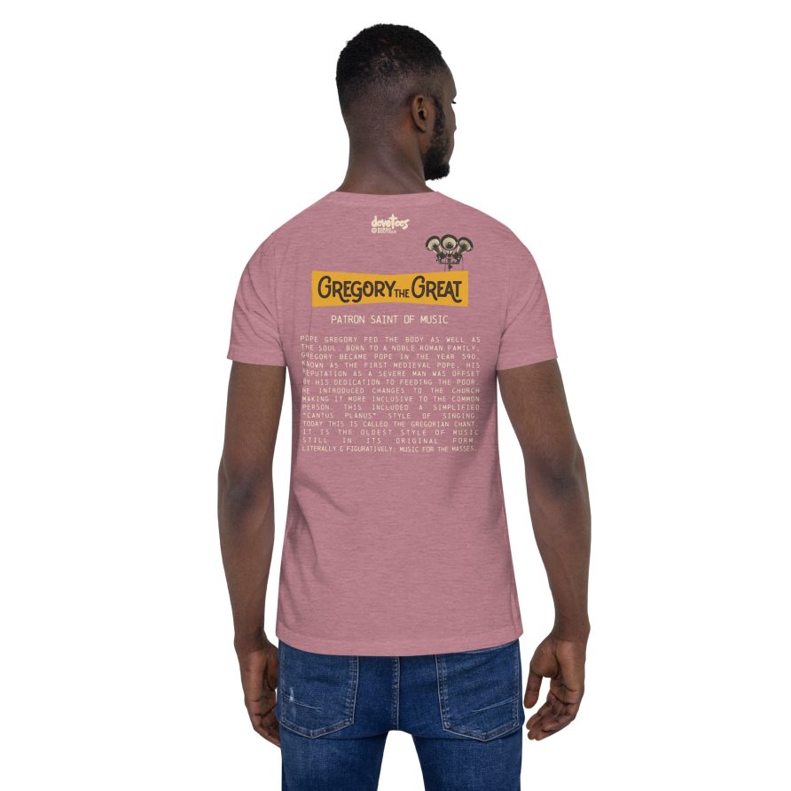 Gregory the Great Unisex t-shirt - HEATHER ORCHID - Image 4