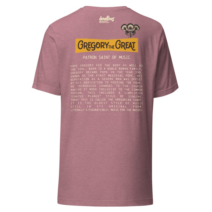 Gregory the Great Unisex t-shirt - HEATHER ORCHID - Image 5