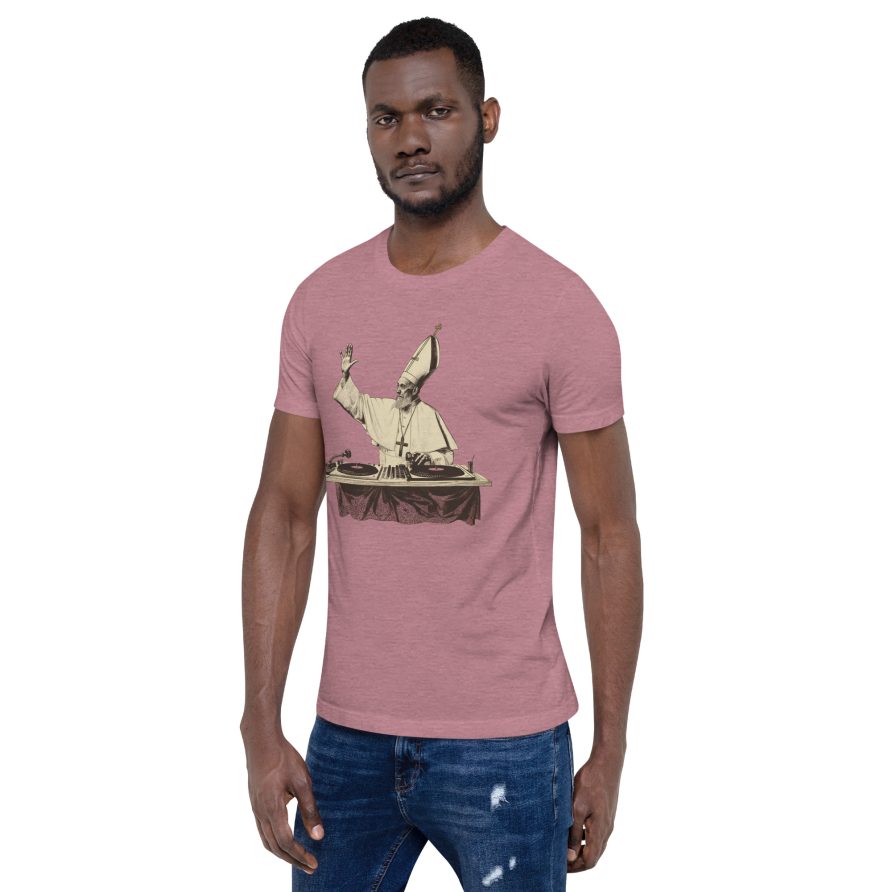 Gregory the Great Unisex t-shirt - HEATHER ORCHID - Image 2