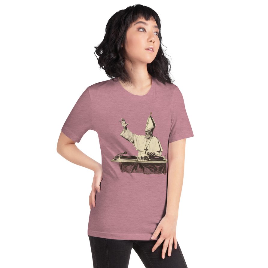 Gregory the Great Unisex t-shirt - HEATHER ORCHID - Image 3